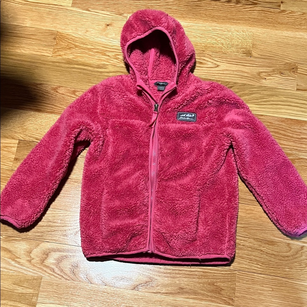 Eddie Bauer Kids Plush Hooded Fleece Jacket - Pink